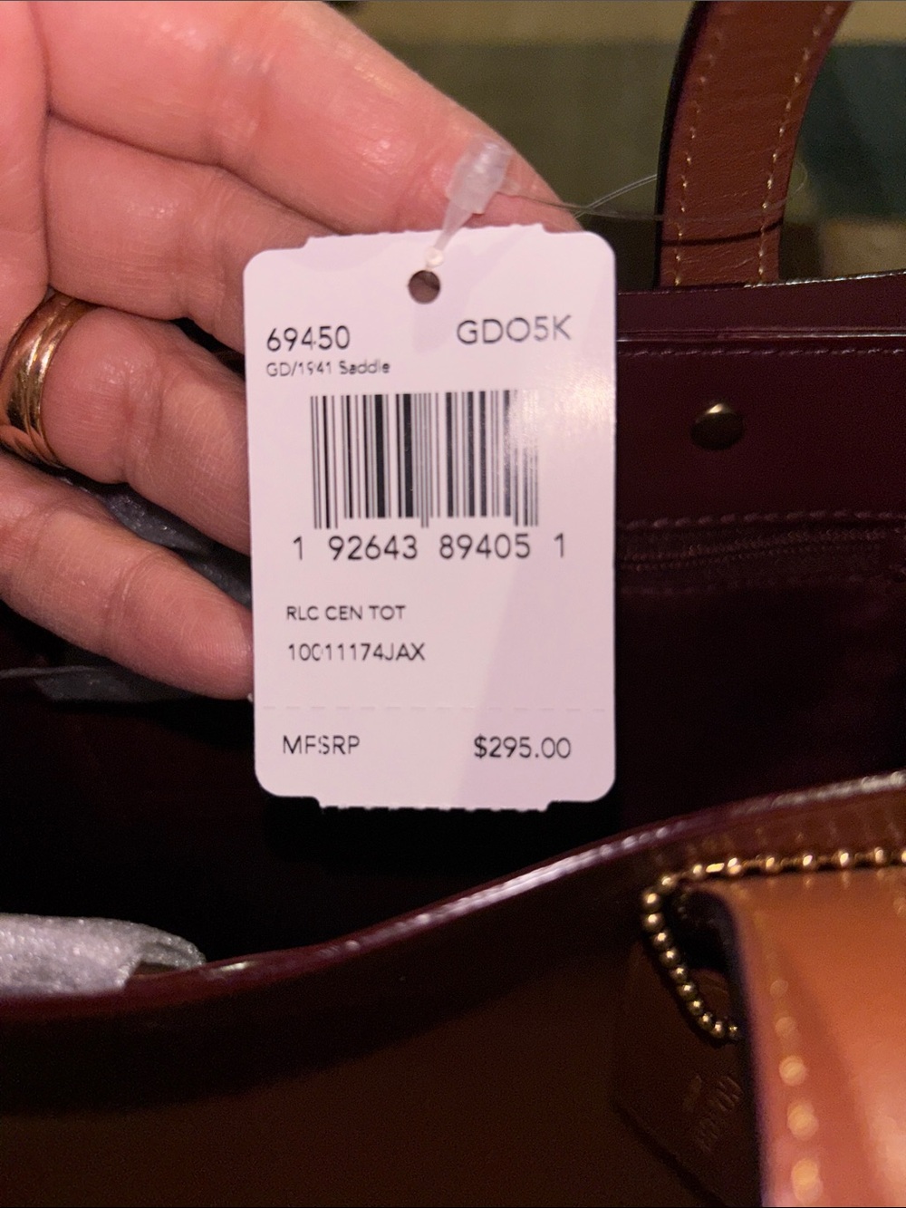 Coach Women's Brown Leather Tote Bag - Picture 7 of 10